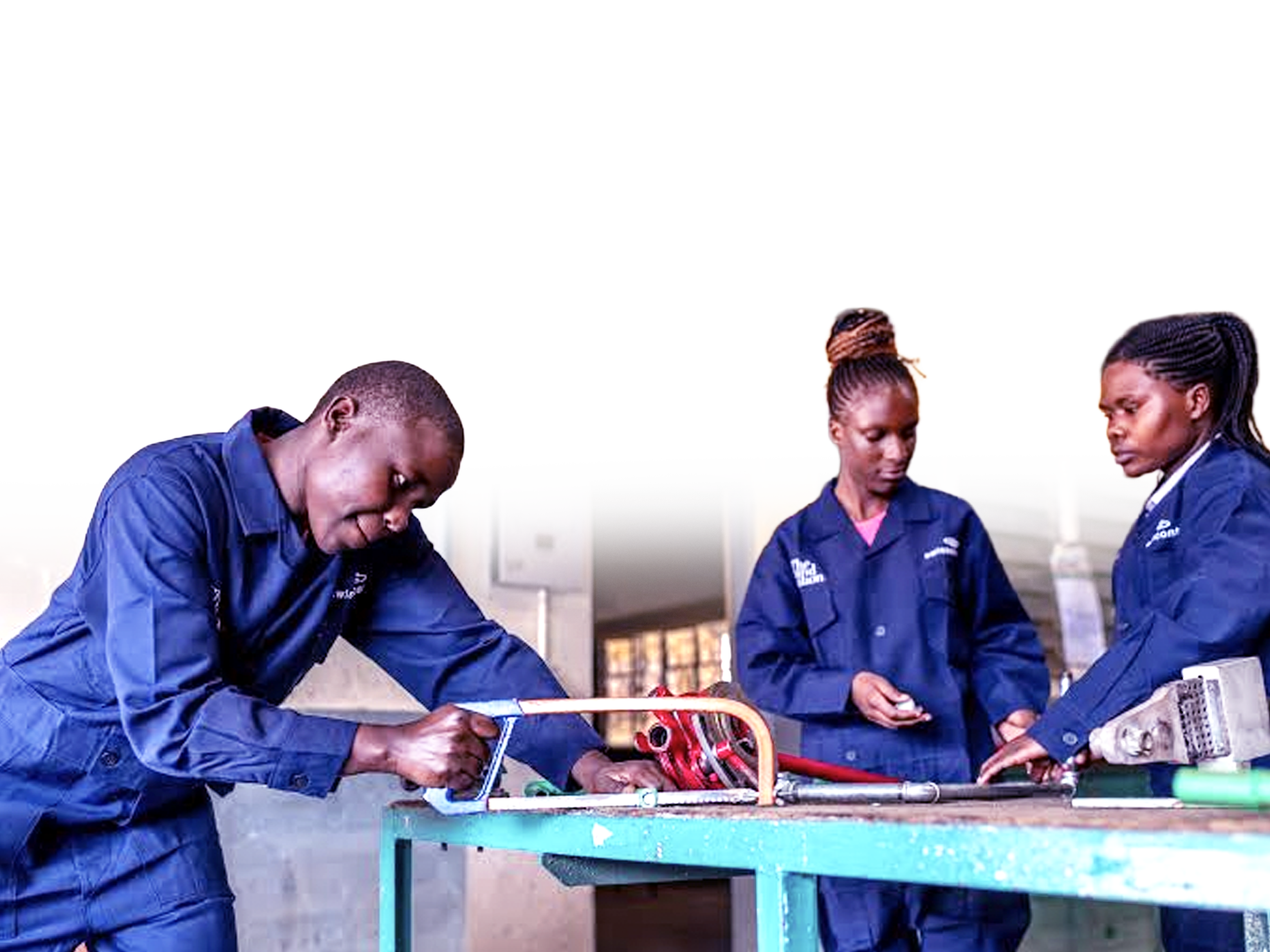 TVET students in workshop